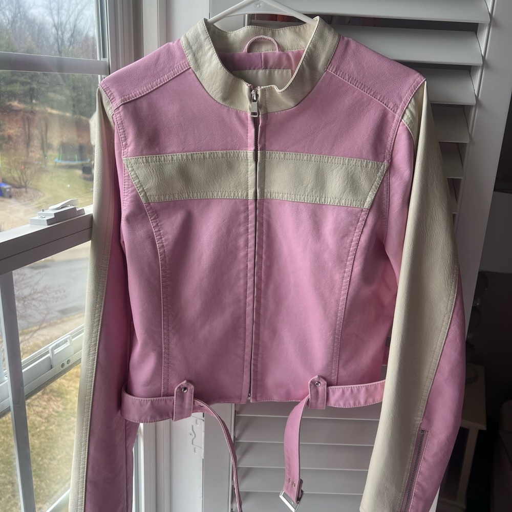 Urban Outfitters Pink Biker Jacket - Picture 1 of 5